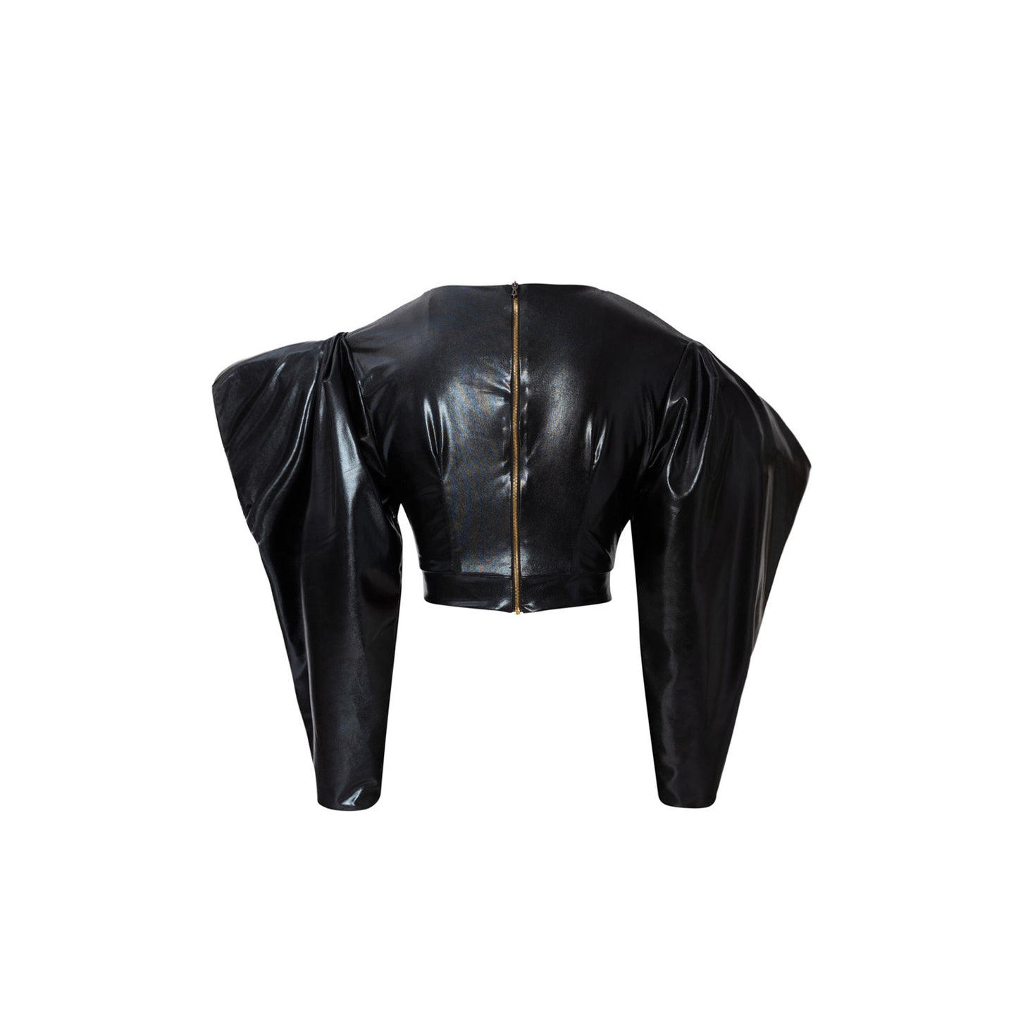 Vegan Leather Pouf Top