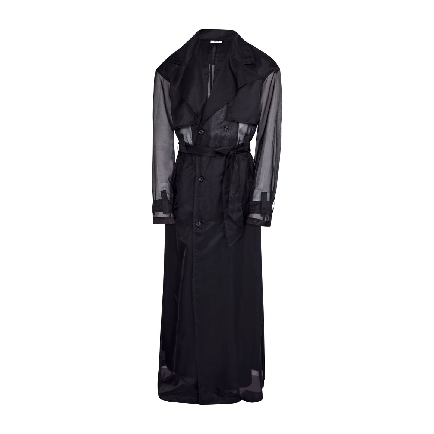 Floor Length Chiffon Trench